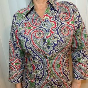 NWT Bright Paisley blouse